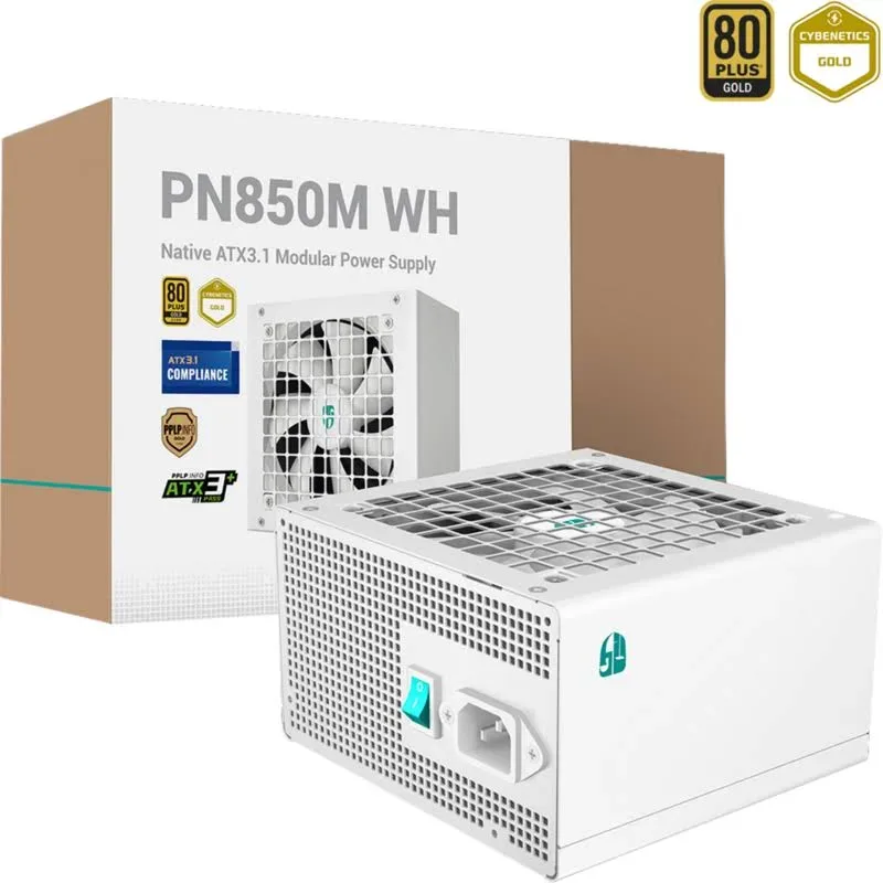 Alimentation DeepCool 850W Certification 80+ Gold PN850M Full Modulaire Blanche - image 3