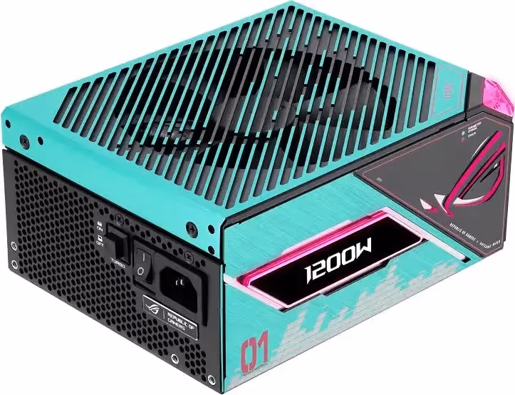 Source d'Alimentation Asus ROG THOR-1200P3-MIKU 1200W 80+ Platinum modulaire RGB - image 3