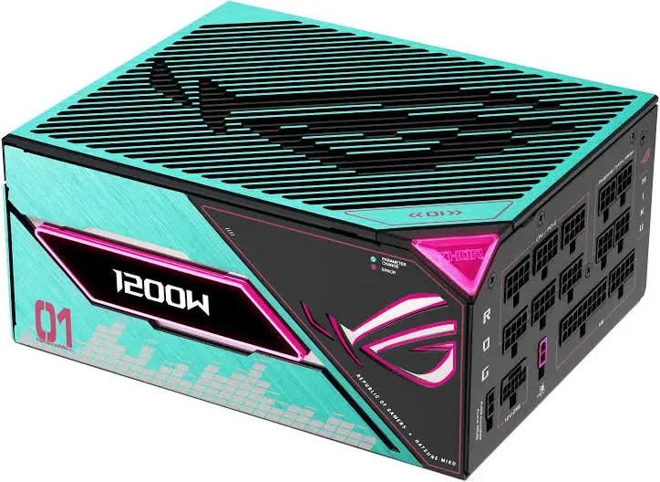 Source d'Alimentation Asus ROG THOR-1200P3-MIKU 1200W 80+ Platinum modulaire RGB - image 2