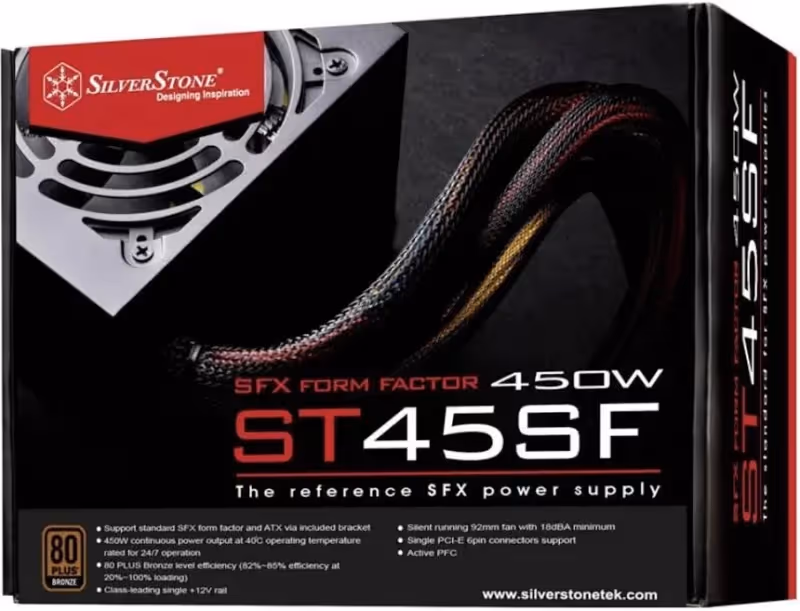 SilverStone ST45SF v3.0 SFX 450W 80 Plus Bronze - image 4