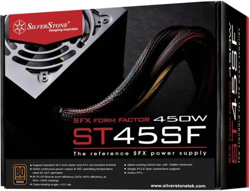 SilverStone ST45SF v3.0 SFX 450W 80 Plus Bronze - image 4