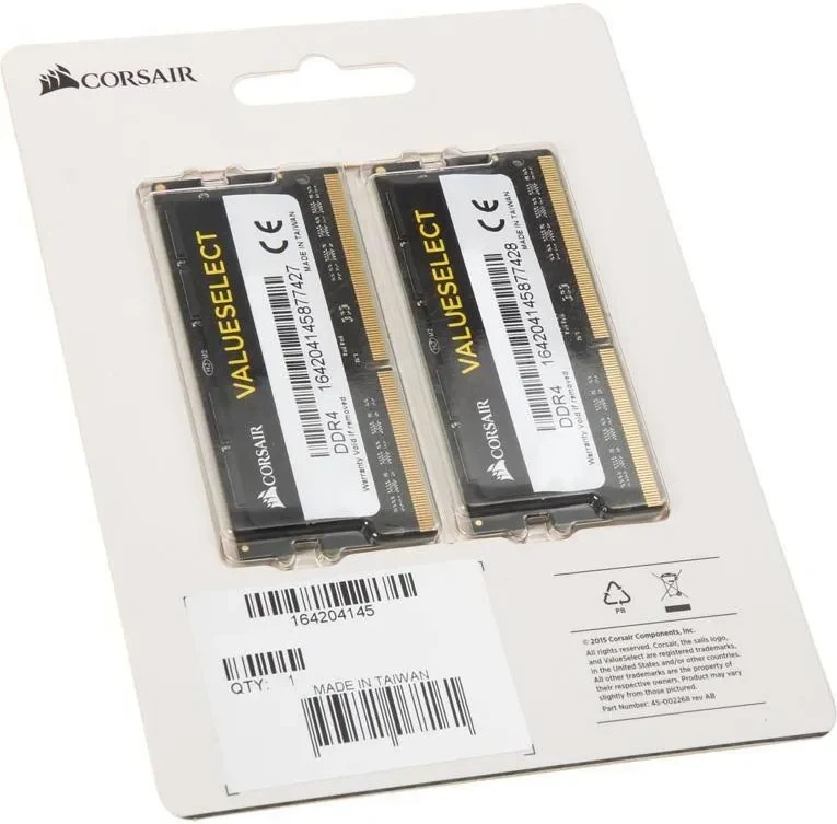 Corsair ValueSelect 16 Go Kit 2x8Go DDR4 2133 MHz - vue 5