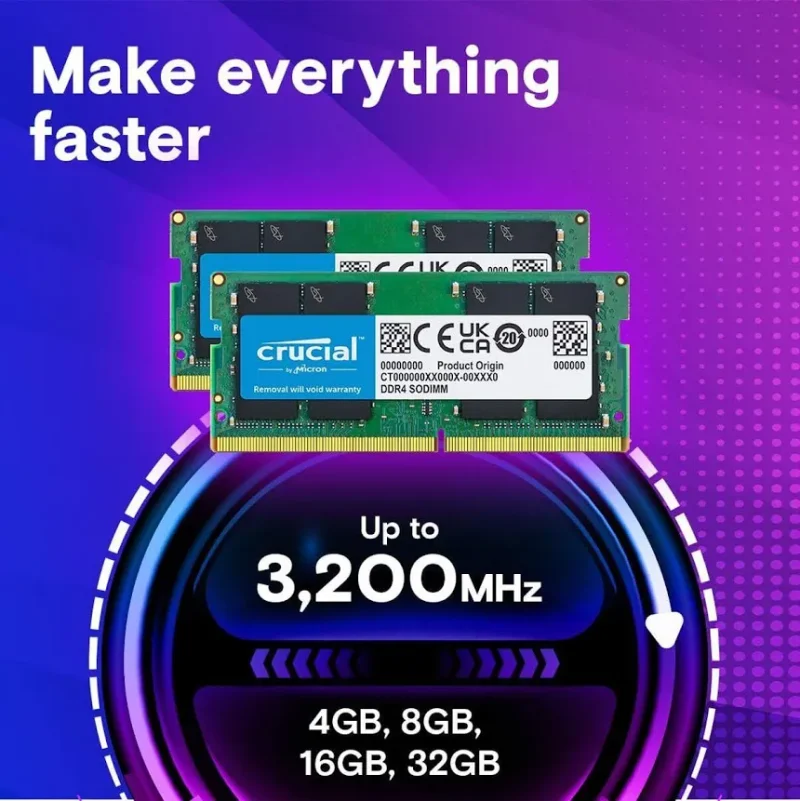 Crucial SO-DIMM 32 Go Kit 2x16Go DDR4 3200 MHz - vue 5