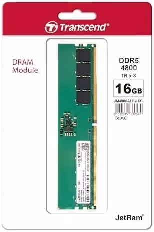 Transcend JetRam 16 Go DDR5 4800 MHz - vue 3