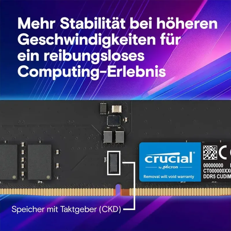 Crucial 16 Go DDR5 6400 MHz - vue 4