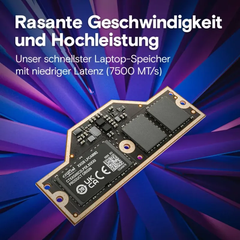 Crucial 32 Go LPDDR5X 7500 MHz - vue 2