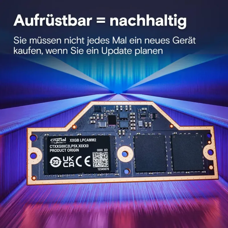 Crucial 32 Go LPDDR5X 7500 MHz - vue 4