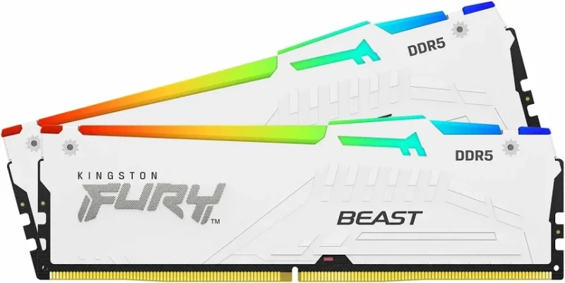 Kingston Fury Beast 16 Go Kit 2x8Go DDR5 5200 MHz RGB - vue 4