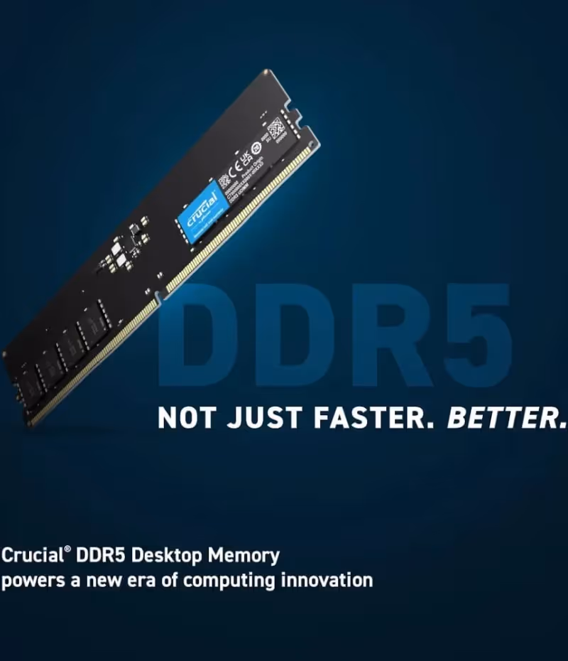 Crucial 32 Go DDR5 5600 MHz - vue 3