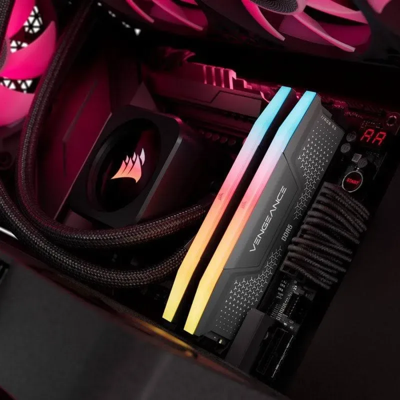 Corsair Vengeance RGB RS 64 Go Kit 2x32Go DDR5 5200 MHz RGB - vue 5