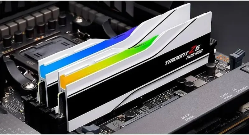 G.Skill Trident Z5 Neo RGB 32 Go Kit 2x16Go DDR5 6400 MHz - vue 3