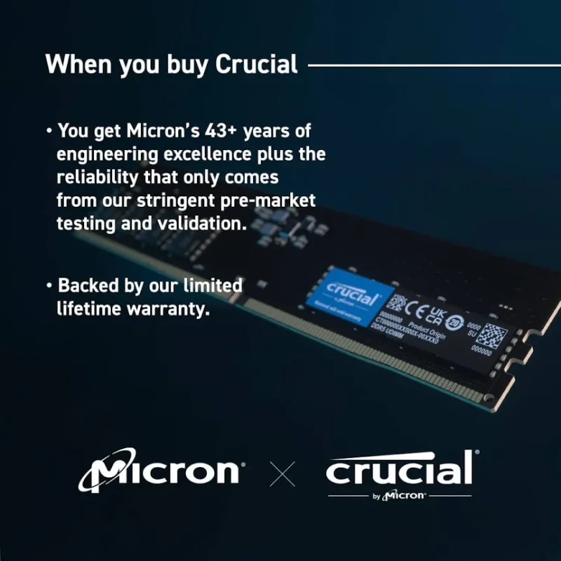 Crucial 32 Go DDR5 5600 MHz - vue 2