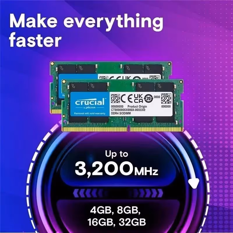 Crucial 8 Go DDR4 3200 MHz - vue 4