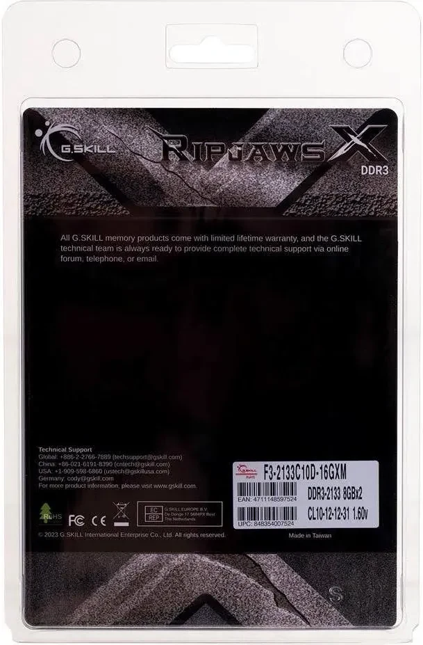 G.Skill RipjawsX 16 Go Kit 2x8Go DDR3 2133 MHz - vue 5