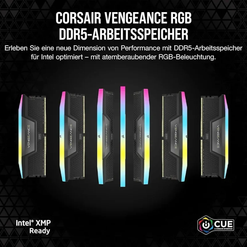 Corsair Vengeance RGB 32 Go Kit 2x16Go DDR5 6200 MHz RGB - vue 3