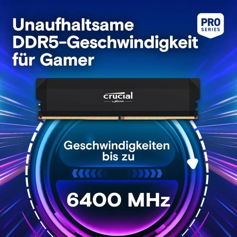 Crucial Pro 64 Go Kit 2x32Go DDR5 6400 MHz - vue 2