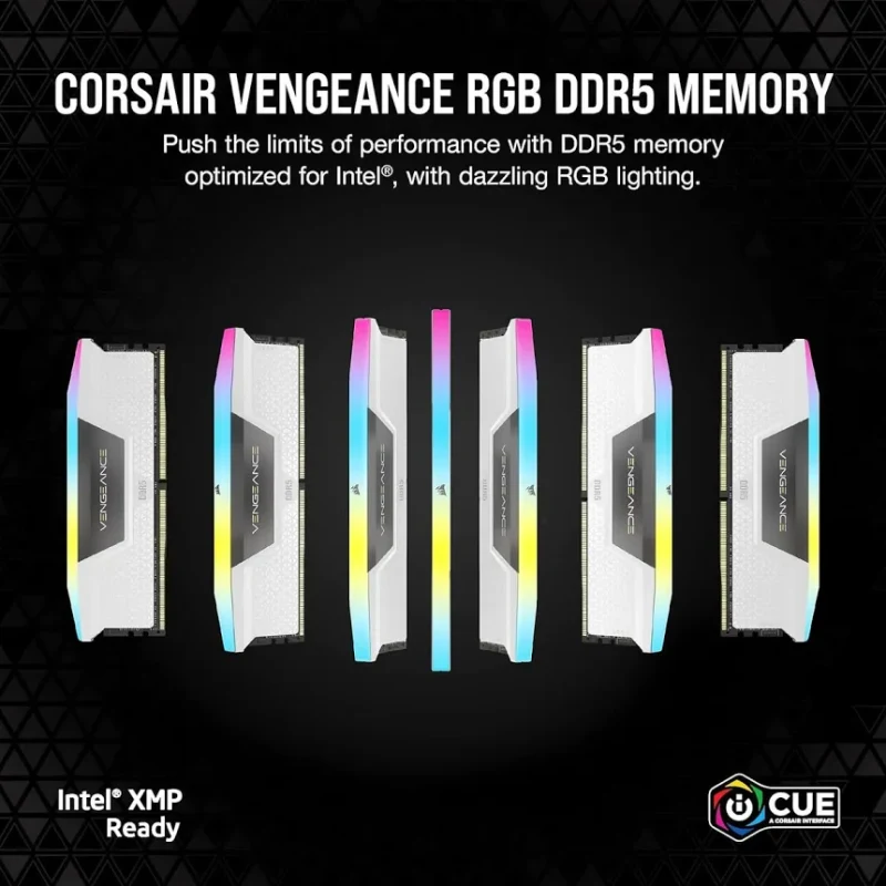 Corsair Vengeance RGB 64 Go Kit 2x32Go DDR5 5600 MHz - vue 4