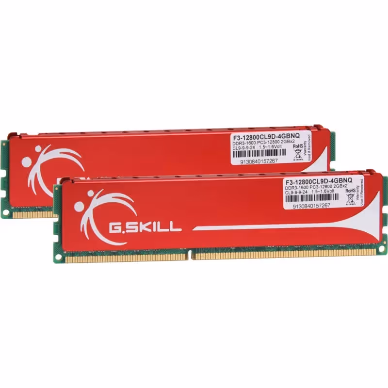 G.Skill 4 Go Kit 2x2Go DDR3 1600 MHz - vue principale