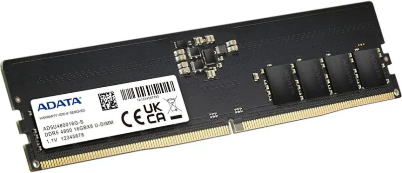 ADATA AD5U480016G-DT 32 Go Kit 2x16Go DDR5 4800 MHz ECC - vue 3