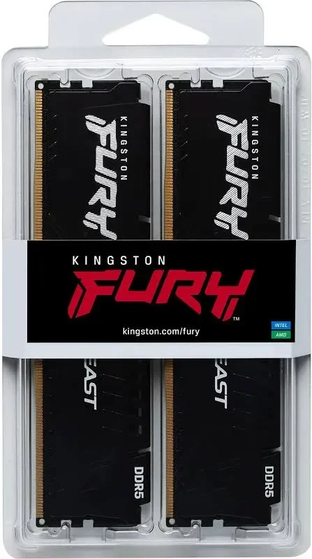 Kingston Fury Beast 64 Go Kit 2x32Go DDR5 6000 MHz - vue 3
