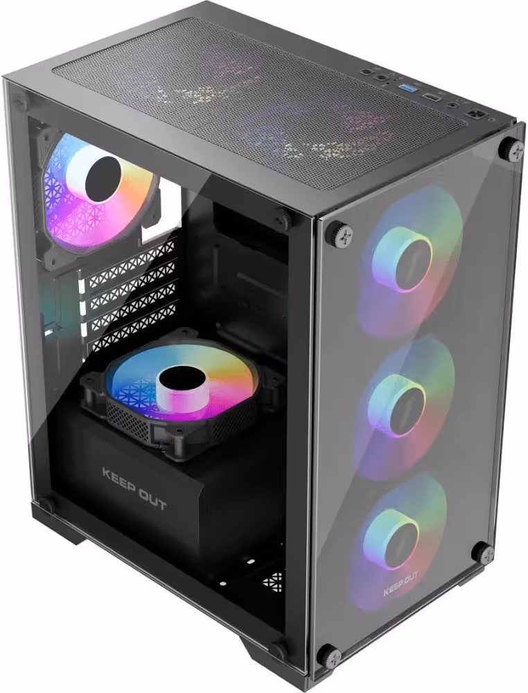 Keep Out XC-201 mATX RGB - vue 3