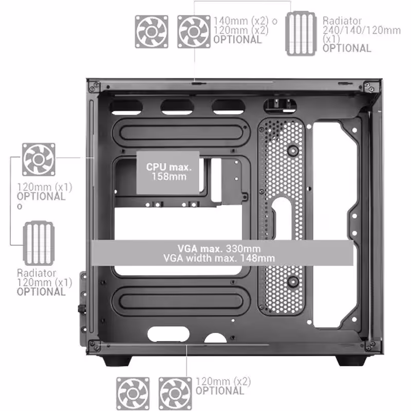 Mars Gaming MC-VIEW mITX - vue 2