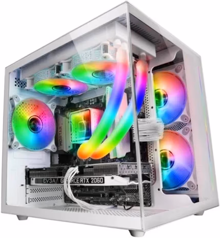 Mars Gaming MC-VIEW mATX White - vue 4