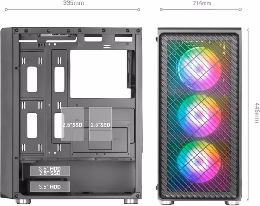 Mars Gaming MC-F ATX RGB - vue 5