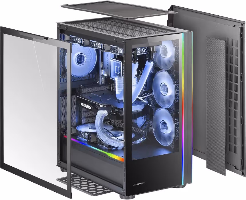 Mars Gaming MC-Ultra Tower E-ATX RGB - vue 3