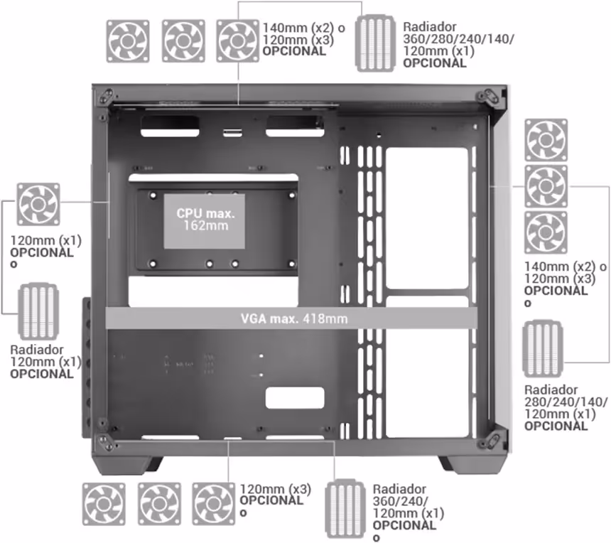 Mars Gaming MCV4 E-ATX - vue 4
