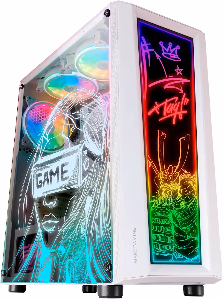 Mars Gaming MC-ART FRGB ATX RGB White - vue 2