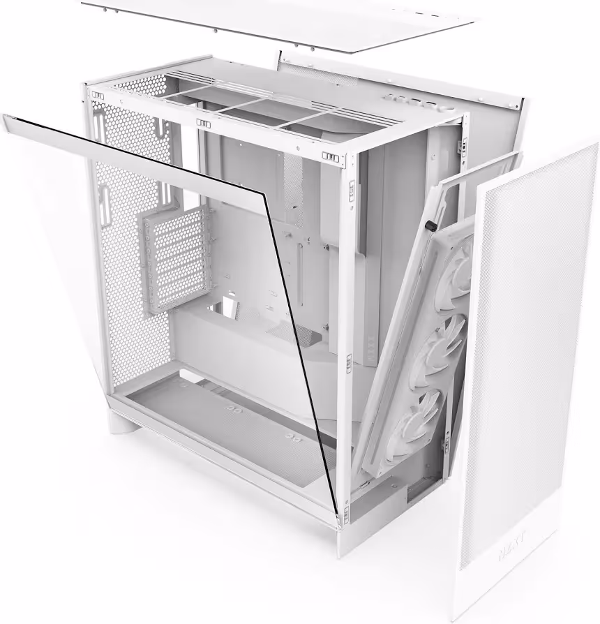 NZXT H7 Flow White E-ATX - vue 2