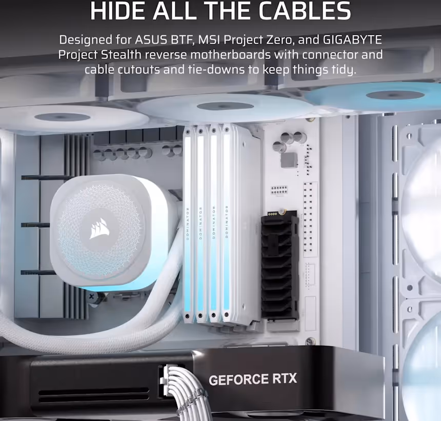 Corsair Frame 4500X E-ATX RGB White - vue 5