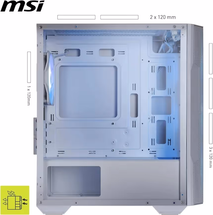 MSI MAG FORGE M100R WHITE mATX - vue 5