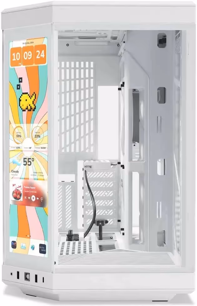 Hyte Y70 Touch Infinite White ATX - vue 3