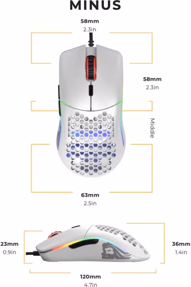 Glorious Model O- Blanc - vue 3