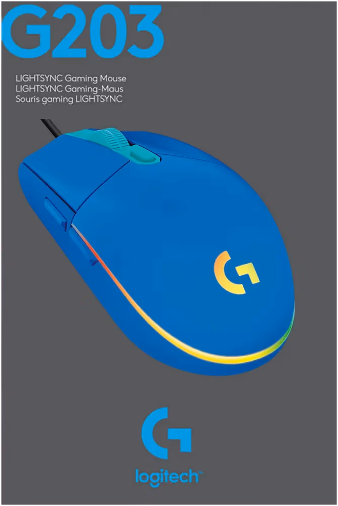 Logitech G G203 Lightsync Bleu - vue 2
