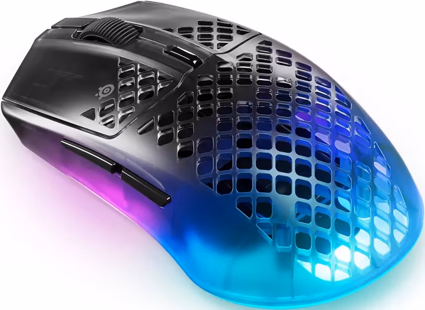 SteelSeries Aerox 3 Wireless Gen 2 Noir Transparent - vue 4