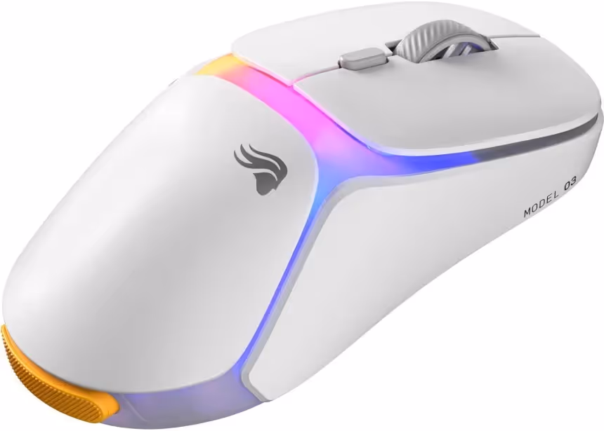 Glorious Model O3 Wireless Blanc - vue 3