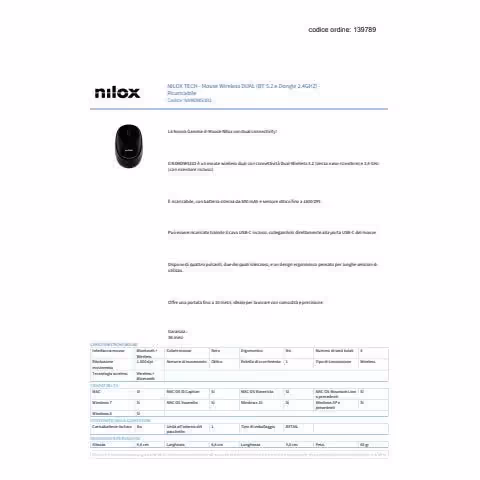 Souris Bluetooth USB 1600 DPI Noir Silencieuse Rechargeable - vue 4