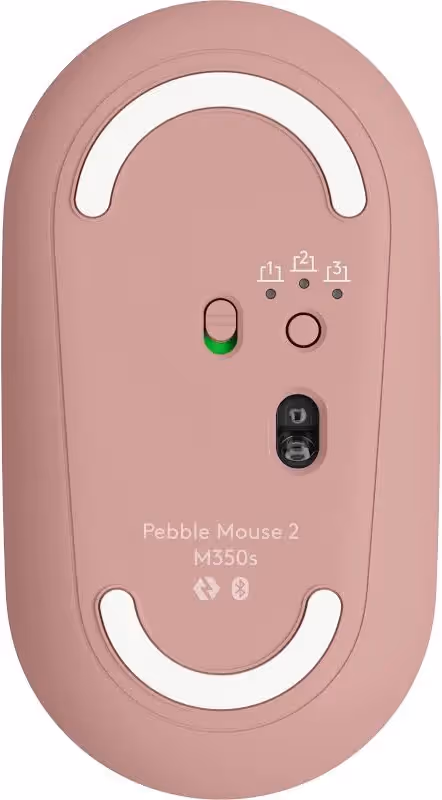 Logitech Pebble Mouse 2 M350s Rose - vue 5