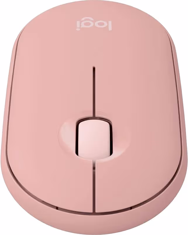 Logitech Pebble Mouse 2 M350s Rose - vue 3