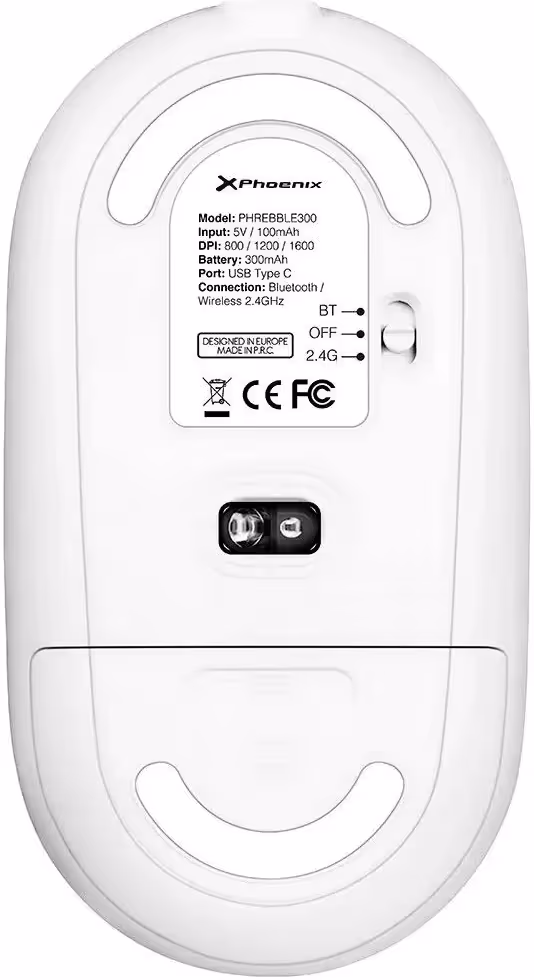 Phoenix Technologies Phoenix Rebble 1600 DPI Blanc - vue 3