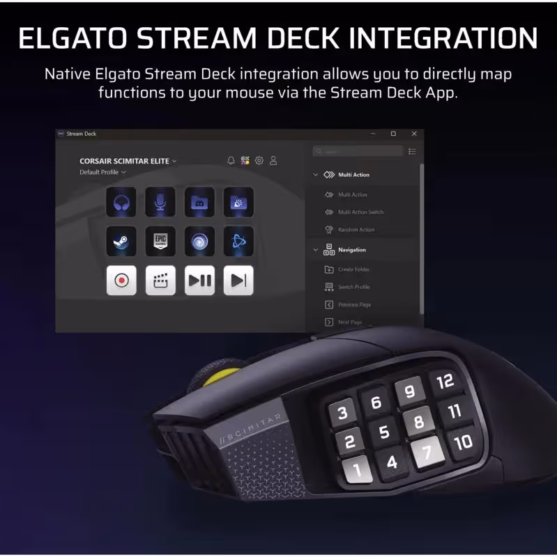 Corsair Scimitar Elite Wireless SE - vue 1