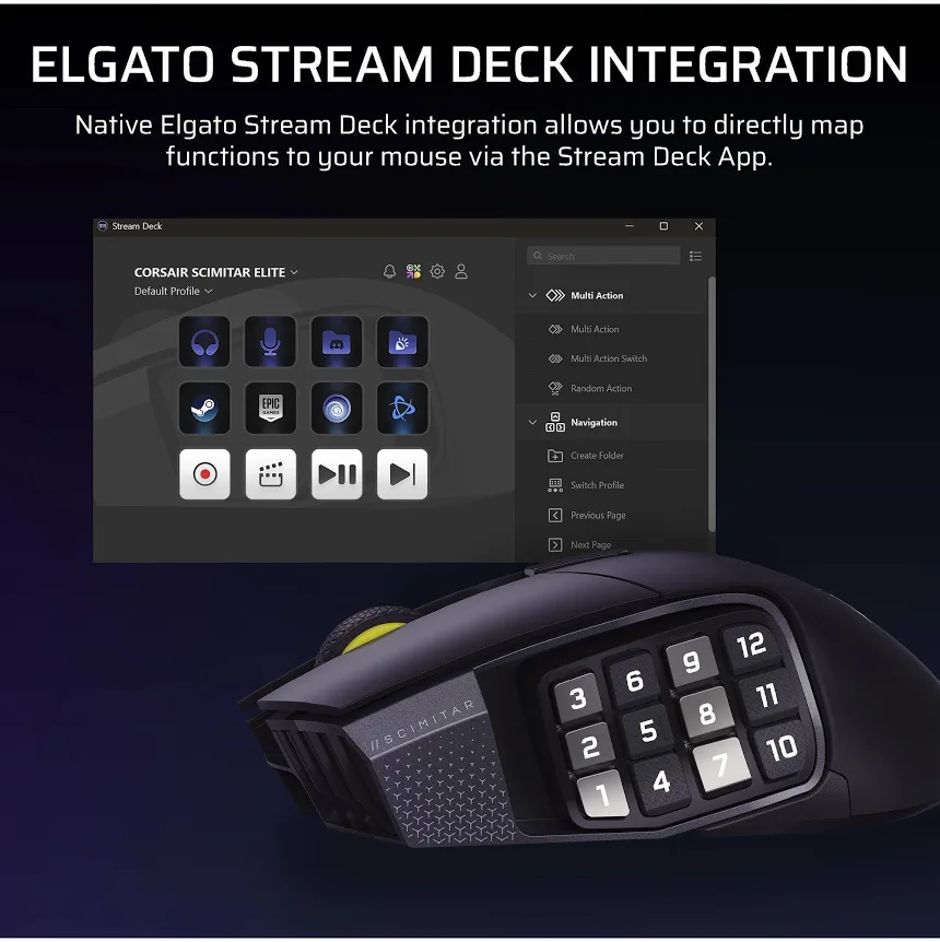 Corsair Scimitar Elite Wireless SE - vue 5
