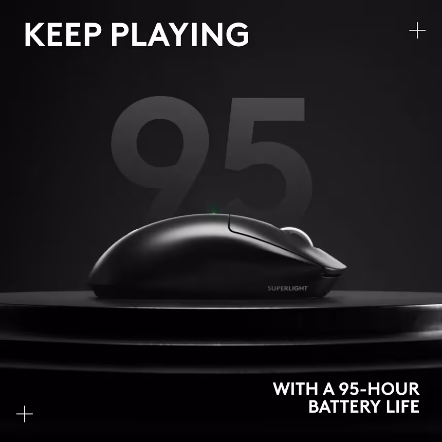 Logitech G Pro X Superlight 2 Noir - vue 3