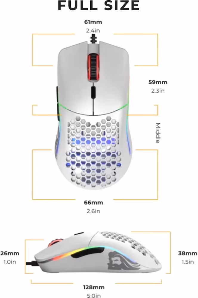 Glorious Model O Blanc - vue 3