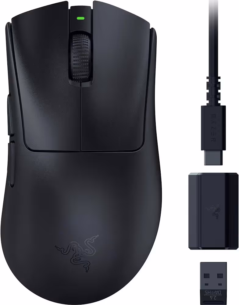 Razer DeathAdder V3 HyperSpeed Noir - vue 1