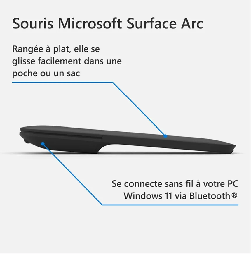 Microsoft Surface Arc Noir - vue 5