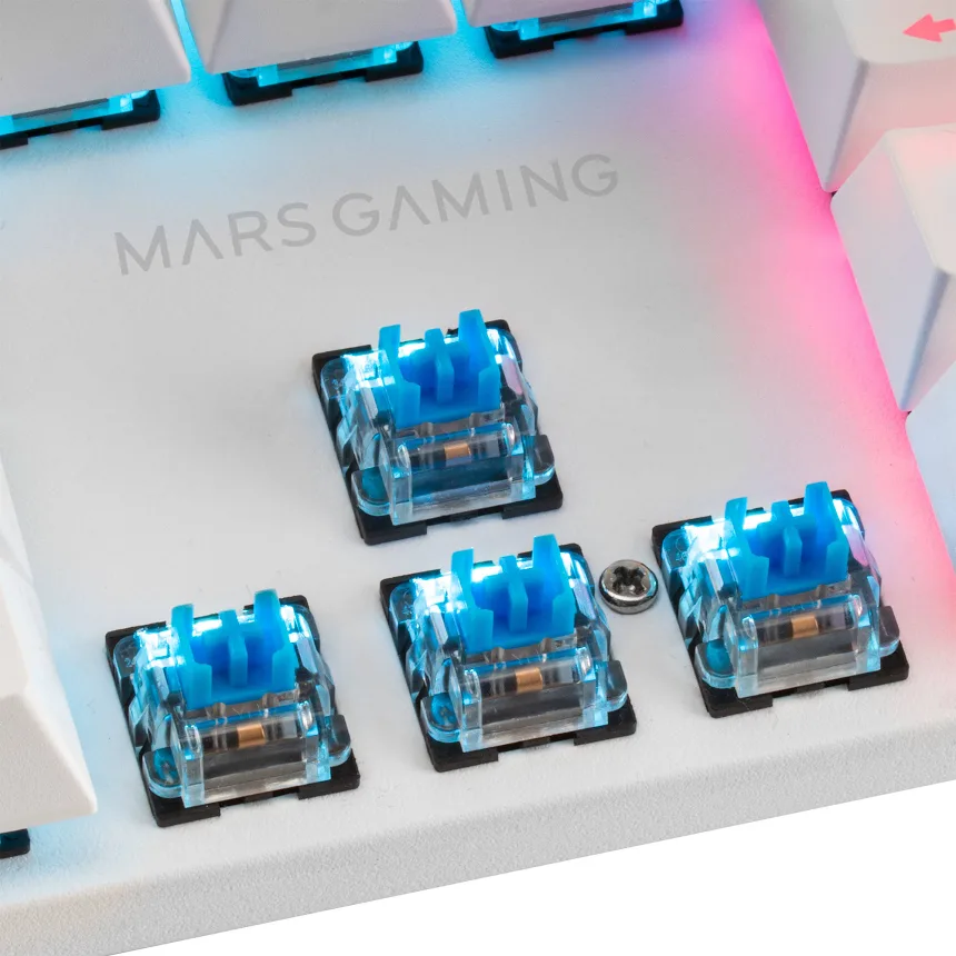 Mars Gaming MK422 Mécanique Switch Marron Blanc - vue 5